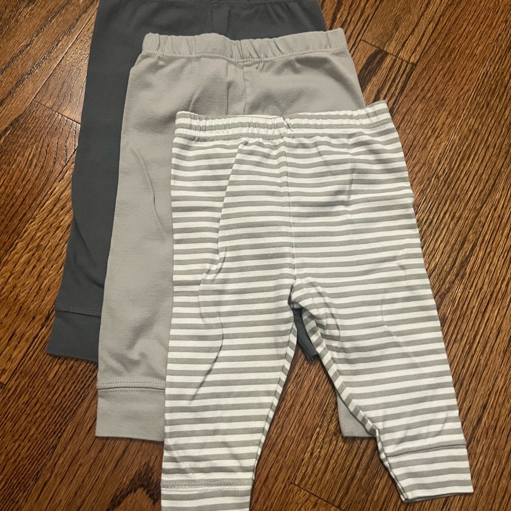 Cloud Island Baby Leggings - Gray and Striped